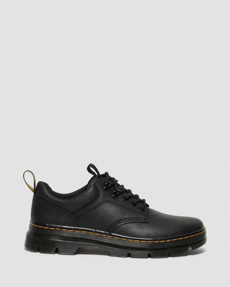 Men's Dr Martens Reeder Wyoming Leather Casual Shoes Black | AU 478EBC